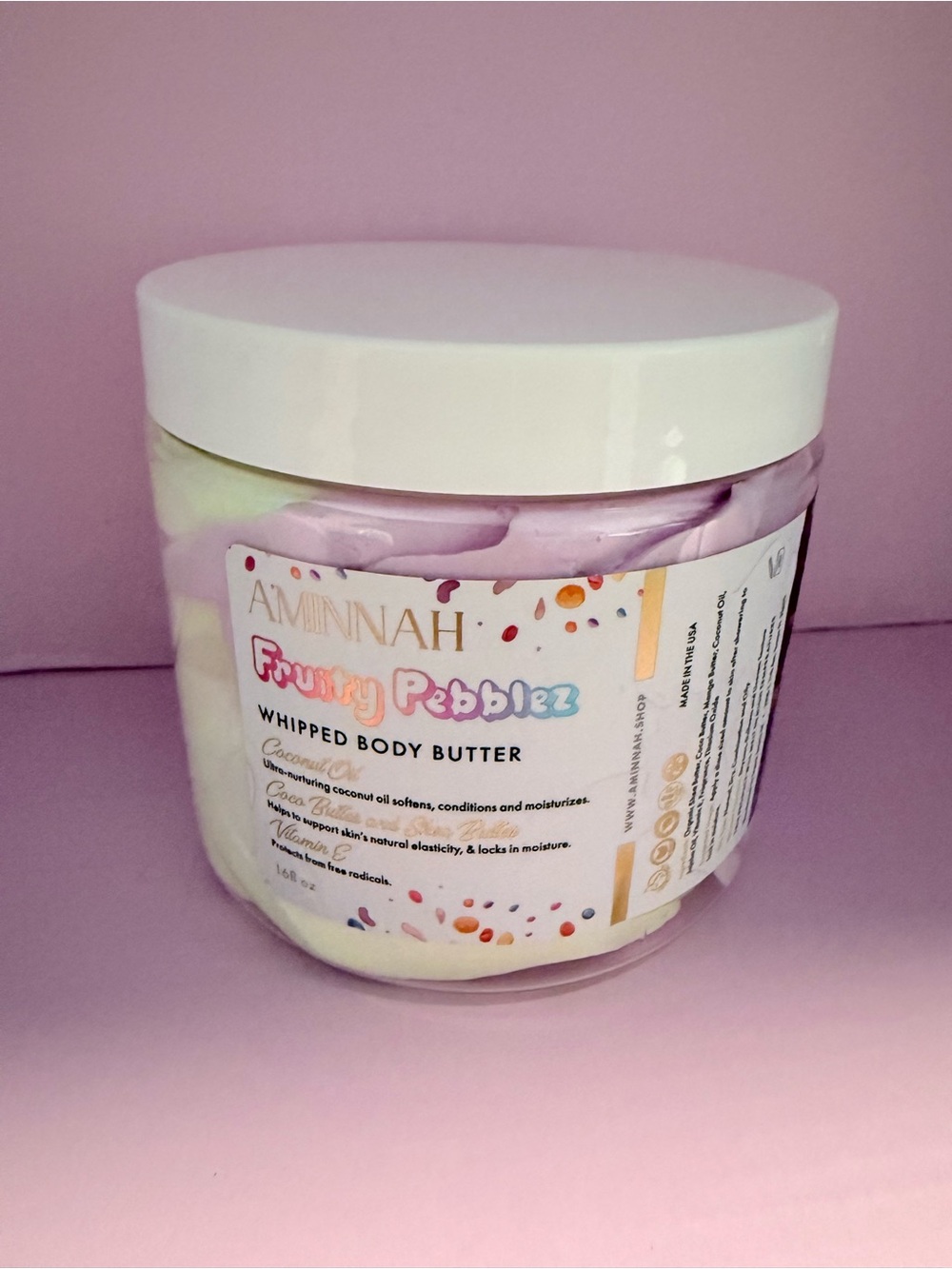 Aminnah Fruity Pebblez Whipped Body Butter 16oz